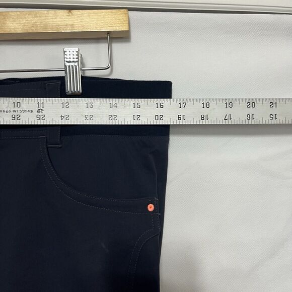 Title Nine Womens Navy Color Performance Stretch Crop Pants Size 10 - Picture 4 of 14